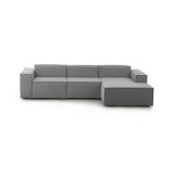 Divano con penisola grigio 300x170x70h cm - Ananas