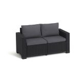 Divano da esterno Roberval, 141x68 h72 cm, Antracite