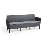Divano da esterno Winnipeg, 187x67 h76 cm, Antracite