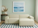 Divano design beige 240x170x70h cm - Ameli