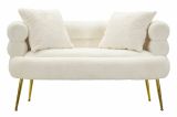 Divano design bianco e oro 133x68x69h cm - Casier