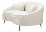 Divano design crema e oro 148x84x68h cm - Gupta