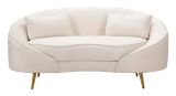 Divano design crema e oro 148x84x68h cm - Gupta