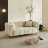 Divano design crema e oro 81x155x71h cm - Gandolfo