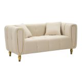 Divano design crema e oro 81x155x71h cm - Gandolfo