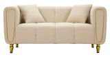 Divano design crema e oro 81x155x71h cm - Gandolfo