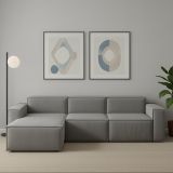 Divano design grigio 300x170x70h cm - Alganibra