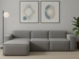 Divano design grigio 300x170x70h cm - Alganibra