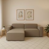 Divano design tortora 240x170x70h cm - Assurte