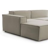 Divano design tortora 240x170x70h cm - Assurte