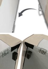 Divano design tortora 240x170x70h cm - Assurte
