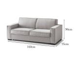 Divano elegante grigio 160x95x90h cm - Aglientu