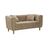Divano elegante grigio e oro 81x155x71h cm - Gandolfo