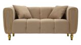 Divano elegante grigio e oro 81x155x71h cm - Gandolfo