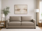 Divano elegante tortora 180x95x90h cm - Arki