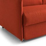Divano Fisso 2 Posti Arancione Sfoderabile Idrorepellente 160x95x90h cm, Lavabile Made in Italy - Monleale