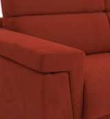 Divano Fisso 2 Posti Arancione Sfoderabile Idrorepellente 185x95x100h cm, Lavabile Made in Italy - Lapio