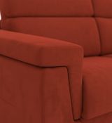 Divano Fisso 2 Posti Arancione Sfoderabile Idrorepellente 205x95x100h cm, Lavabile Made in Italy - Flaibano