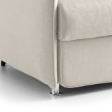 Divano Fisso 2 Posti Beige Sfoderabile Idrorepellente 160x95x90h cm, Lavabile Made in Italy - Monleale