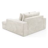 Divano Fisso 2 Posti Bianco Crema Cuscini Sfoderabili Braccioli 162x167x86h cm, Posti a Sedere 2 - Comazzo
