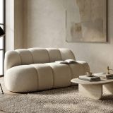 Divano Fisso 2 Posti Bianco Posti a Sedere 2 Materiale Struttura in Legno Nobilitato 82x58x147h cm, Altezza Seduta 40 cm - Alchi