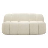 Divano Fisso 2 Posti Bianco Posti a Sedere 2 Materiale Struttura in Legno Nobilitato 82x58x147h cm, Altezza Seduta 40 cm - Alchi