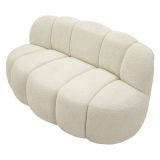 Divano Fisso 2 Posti Bianco Posti a Sedere 2 Materiale Struttura in Legno Nobilitato 82x58x147h cm, Altezza Seduta 40 cm - Alchi