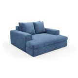 Divano Fisso 2 Posti blu Cuscini Sfoderabili Braccioli 162x167x86h cm, Posti a Sedere 2 - Comazzo
