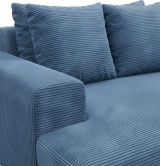 Divano Fisso 2 Posti blu Cuscini Sfoderabili Braccioli 162x167x86h cm, Posti a Sedere 2 - Comazzo