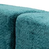 Divano Fisso 2 Posti blu Petrolio Rivestimento in Tessuto Bouclè Posti a Sedere 2 40x43x115h cm, Braccioli - Masule