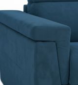 Divano Fisso 2 Posti blu Sfoderabile Idrorepellente 185x95x100h cm, Lavabile Made in Italy - Lapio