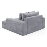 Divano Fisso 2 Posti Grigio Chiaro Cuscini Sfoderabili Braccioli 162x167x86h cm, Posti a Sedere 2 - Comazzo