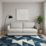 Divano Fisso 2 Posti Grigio Chiaro Sfoderabile Idrorepellente 160x95x90h cm, Lavabile Made in Italy - Monleale