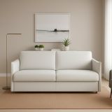 Divano Fisso 2 Posti Grigio Chiaro Sfoderabile Idrorepellente 180x95x90h cm, Lavabile Made in Italy - Varedo