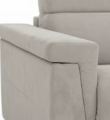 Divano Fisso 2 Posti Grigio Chiaro Sfoderabile Idrorepellente 185x95x100h cm, Lavabile Made in Italy - Lapio
