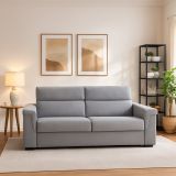 Divano Fisso 2 Posti Grigio Sfoderabile Idrorepellente 185x95x100h cm, Lavabile Made in Italy - Lapio
