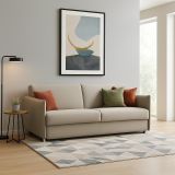 Divano Fisso 2 Posti Grigio Tortora Sfoderabile Idrorepellente 180x95x90h cm, Lavabile Made in Italy - Varedo