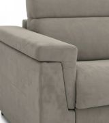 Divano Fisso 2 Posti Grigio Tortora Sfoderabile Idrorepellente 185x95x100h cm, Lavabile Made in Italy - Lapio