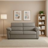Divano Fisso 2 Posti Grigio Tortora Sfoderabile Idrorepellente 185x95x100h cm, Lavabile Made in Italy - Pisogne