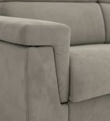 Divano Fisso 2 Posti Grigio Tortora Sfoderabile Idrorepellente 205x95x100h cm, Lavabile Made in Italy - Flaibano