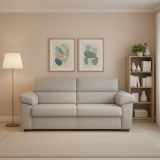 Divano fisso 2 posti Pisogne, 185x95 h100 cm, Beige