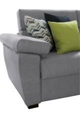 Divano fisso 2 posti Pisogne, 185x95 h100 cm, Grigio