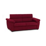 Divano Fisso 2 Posti Rosso Sfoderabile Idrorepellente 185x95x100h cm, Lavabile Made in Italy - Pisogne