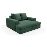 Divano Fisso 2 Posti Verde Cuscini Sfoderabili Braccioli 162x167x86h cm, Posti a Sedere 2 - Comazzo