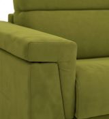 Divano Fisso 2 Posti Verde Sfoderabile Idrorepellente 205x95x100h cm, Lavabile Made in Italy - Flaibano