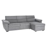 Divano fisso con penisola Ceto, 285x160 h100 cm, Grigio