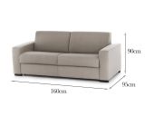 Divano fisso Selene, Divano a 2 posti, 100% Made in Italy, Sofà Soggiorno, in tessuto imbottito, con Braccioli slim, Cm 160x95h90, Tortora