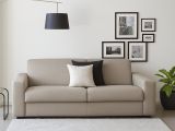Divano in legno e ferro rivestito in tessuto tortora 180x95x90h cm - Cianite