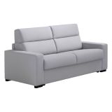 Divano in legno massello rivestito in tessuto grigio 180x95x100h cm - Vialfre