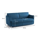 Divano lavabile blu 200x95x90h cm - Severo
